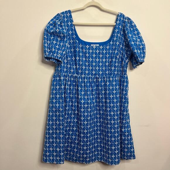 Rhode Dresses Rhode X Target Blue Eyelet Mini Dress Puff Sleeve Embroidered - Picture 3 of 10